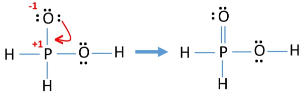 onvert lone pairs to bonds in H3PO2